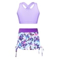 thumbnail image 1 of Manyakai Kids Girls 2 Piece Swimsuit Beachwear Sport Crop Tank Top and Swim Trunks Shorts Booty Butterfly 6, 1 of 7