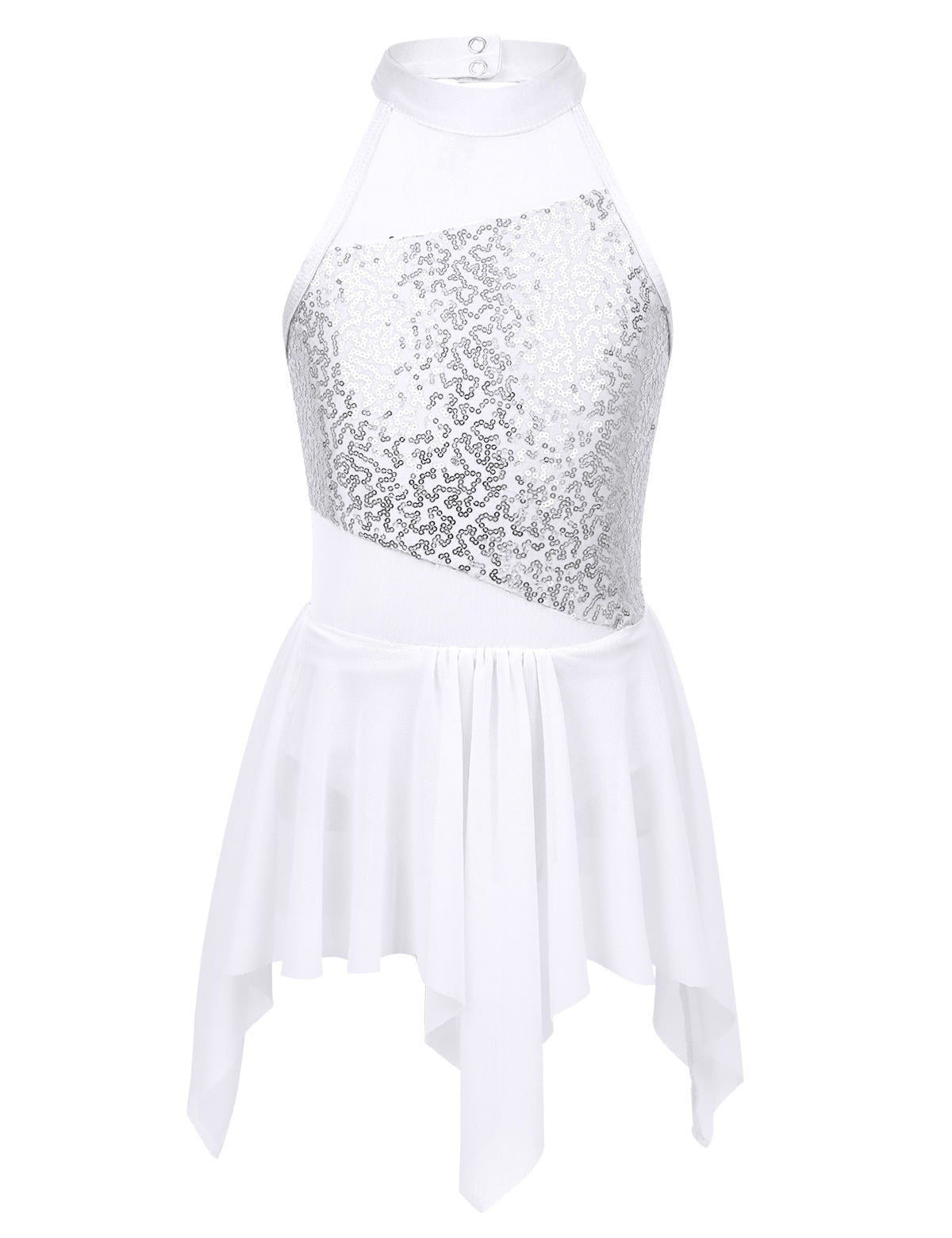 Sequins Ballet Dress For Girls - Sparkle Tutu Leotard With Tulle Skirt - Kids Dance Costume For Performances & Parties
