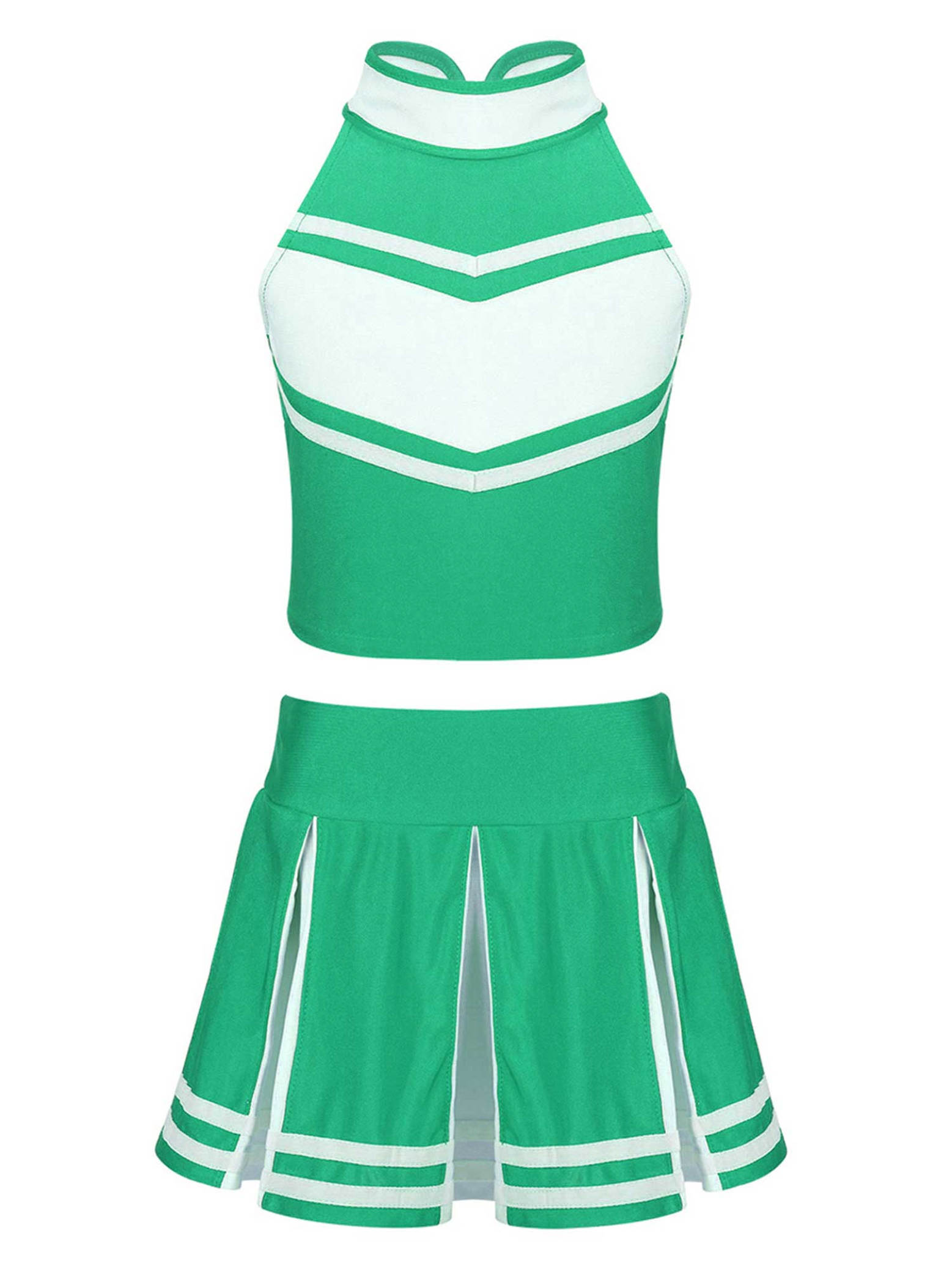 Manyakai Kids Girls Cheer Leader Outfit Cheerleading Uniform Shell Tank ...
