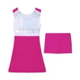 thumbnail image 1 of Manyakai Kids Girls Cheerleading Outfits with Shorts Sleeveless Sequins Sports Tennis Golf Dress Rose 3T, 1 of 5