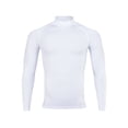 thumbnail image 1 of Manyakai Men's Compression Rash Guard Shirts Long Sleeve Turtleneck Athletic T-Shirts Quick Dry White L, 1 of 5