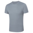 thumbnail image 1 of Manyakai Men's Short Sleeve Athletic T-shirt Rashguard Swimming Tops Quick Dry Gym Running Training Light Gray 5XL, 1 of 8