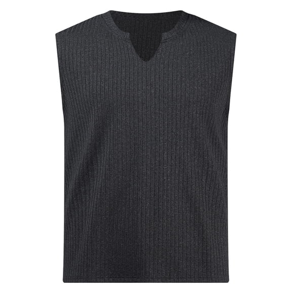 Manyakai Mens Sleeveless Tank Tops Undershirt Ribbed Knit Gym Workout Muscle Tees Shirt Performance Dark Grey M