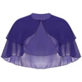 thumbnail image 1 of Manyakai Women's Chiffon Short Sleeve Open Front Bolero Shrugs Cardigan Shawl Evening Wedding Cape Purple One Size, 1 of 6