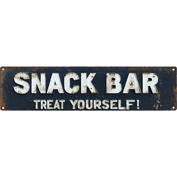 Manyige Vintage Tin Snack Bar Sign Retro Metal Sign Suitable For Home Street Shop - Multi-Purpose Metal Sign For Indoor/Outdoor Use Plaque 4x16 Inch