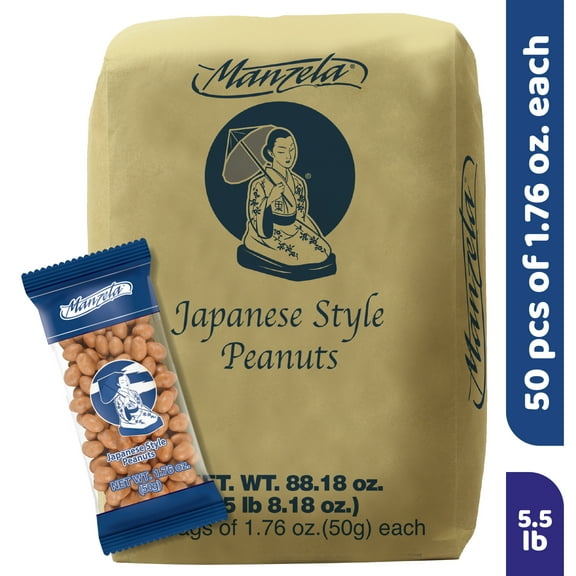 Manzela 50 Count-Japanese Style Peanuts of 50g/1.76oz