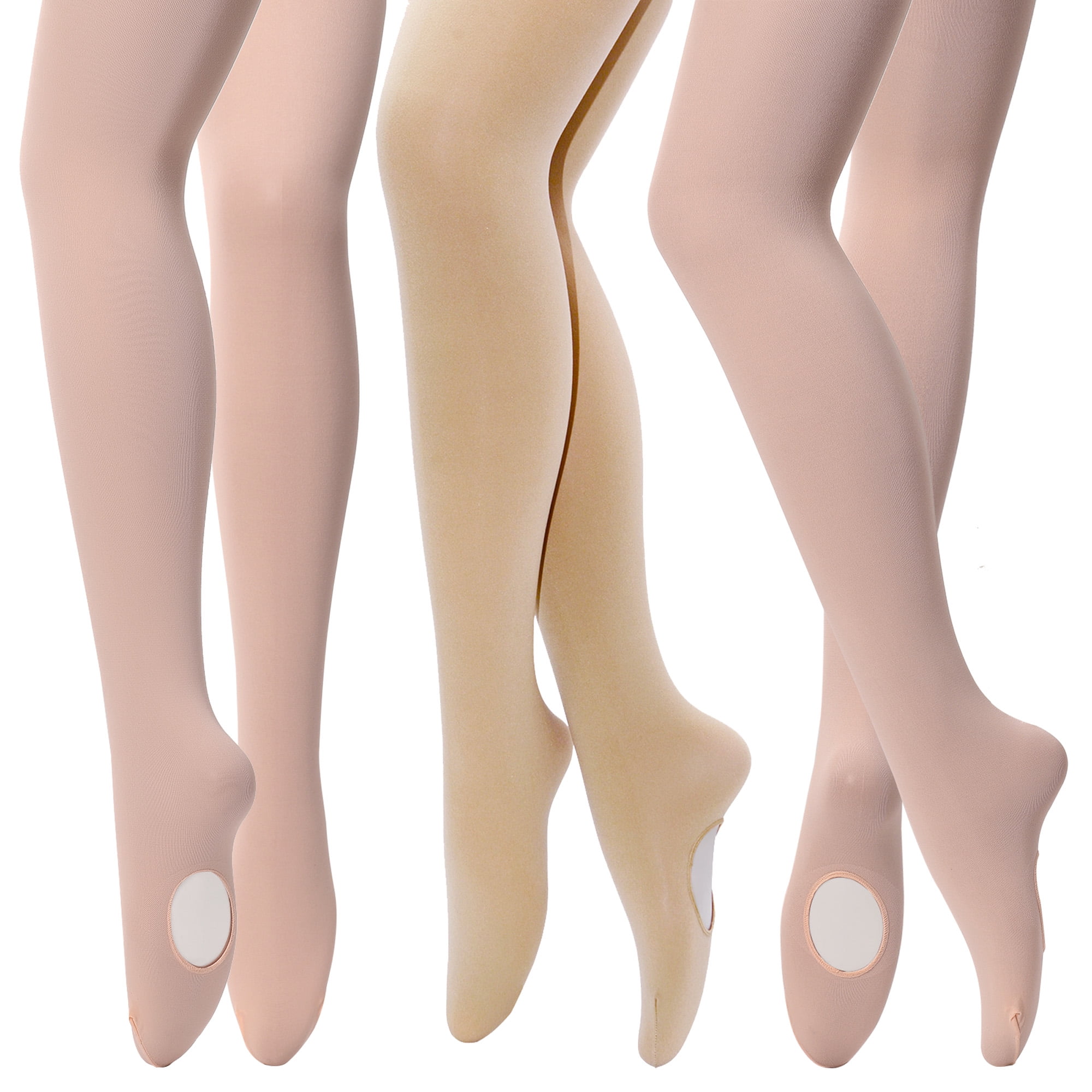 MANZI 3 pares de medias de baile convertibles para mujer, medias de ballet  de transición