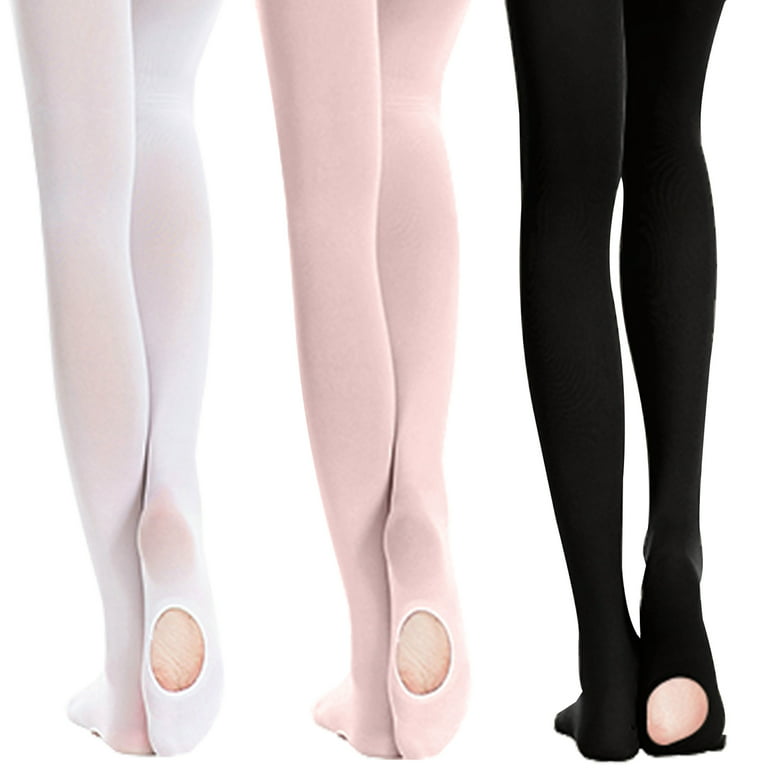 Manzi 3 Pairs Dance Leggings 40D Convertible Ballet TransitionTights for  Girls Women 