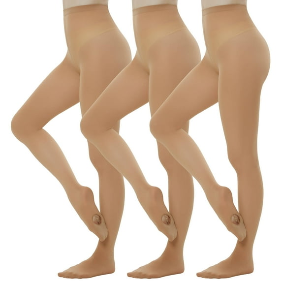 Manzi 3 Pairs Dance Tights for Women Convertible Ballet Tights Opaque Tights