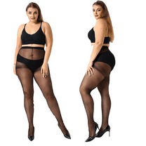 Manzi 4 Pack Plus Size Pantyhose for Women Sheer Stocking Black XL