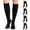thumbnail image 1 of Manzi 4 Pairs Knee High Stockings 40D Semi Opaque Trouser Socks for Women, 1 of 7