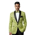 thumbnail image 1 of Manzini Insomnia blazer Stage Performer Formal Jacket Lace Design MZN116 Yellow, 1 of 11
