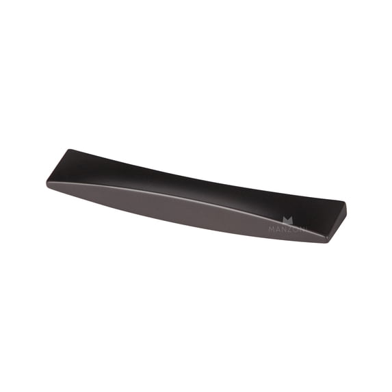 Manzoni MC2796-160-FBN Leaf 6-5/16" Center To Center Zamac Rectangular Cabinet Pull From