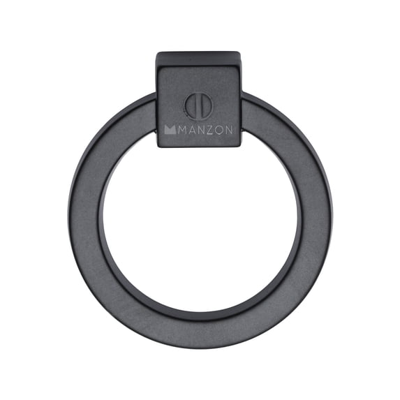 Manzoni MP0163-050-BLK Industrial Rustic 2-1/4" Drop Ring Cabinet Pull From The Industrial