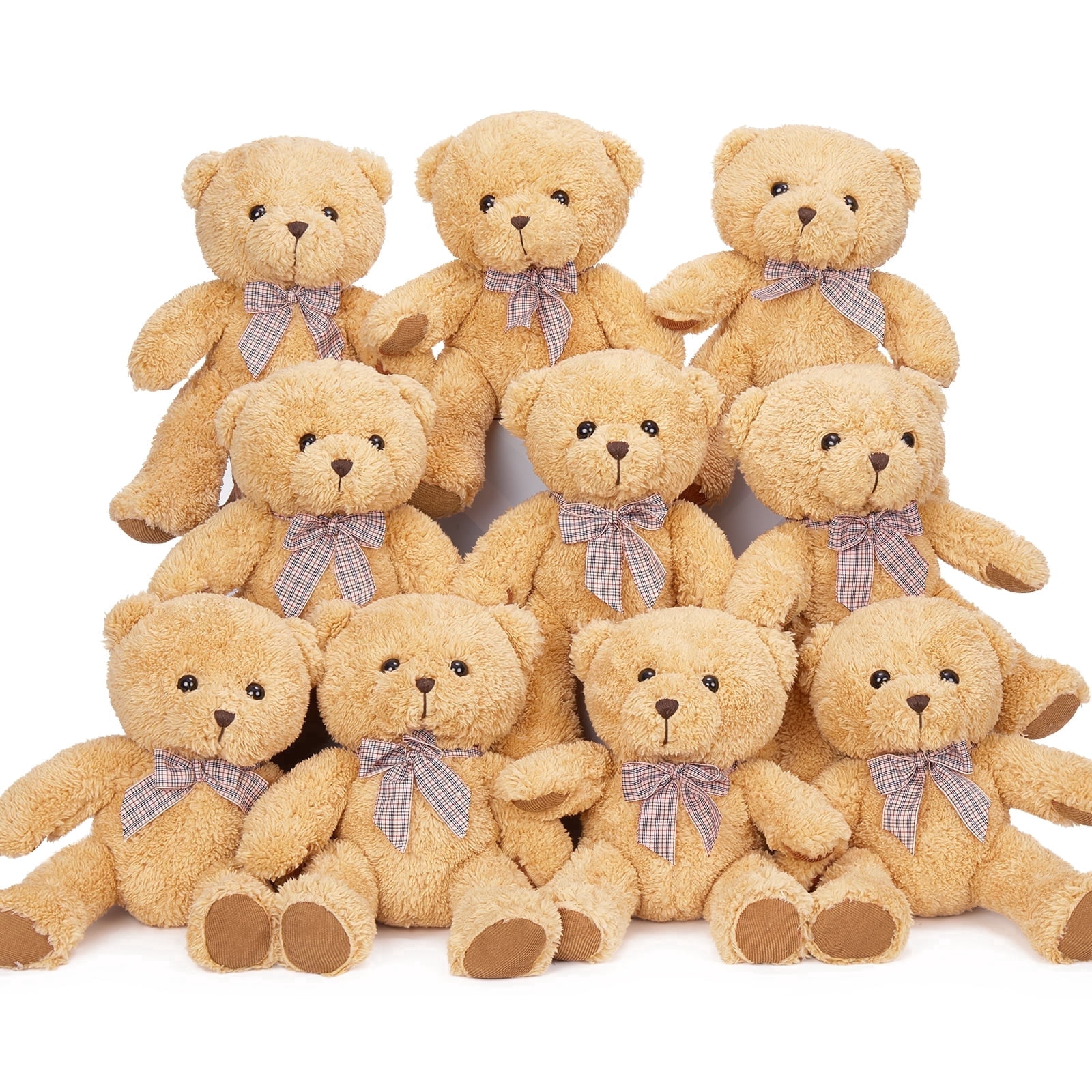 10pcs brown-teddy bear