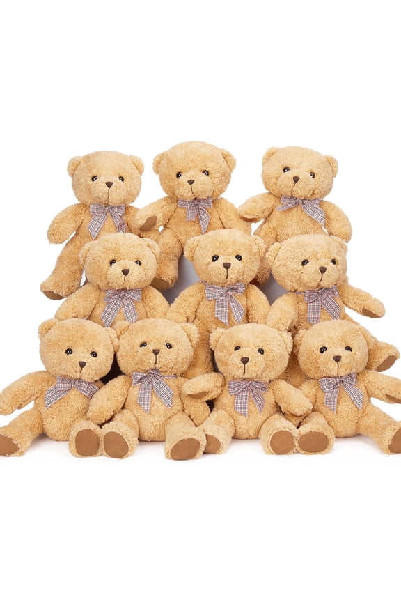 10 Packs Teddy Bear Baby Shower Bulk 14" Teddy Bear Stuffed Animals