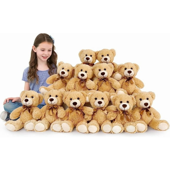 MaoGoLan 12 Packs Teddy Bear 14" Bulk Stuffed Animals Baby Shower Plush Toy