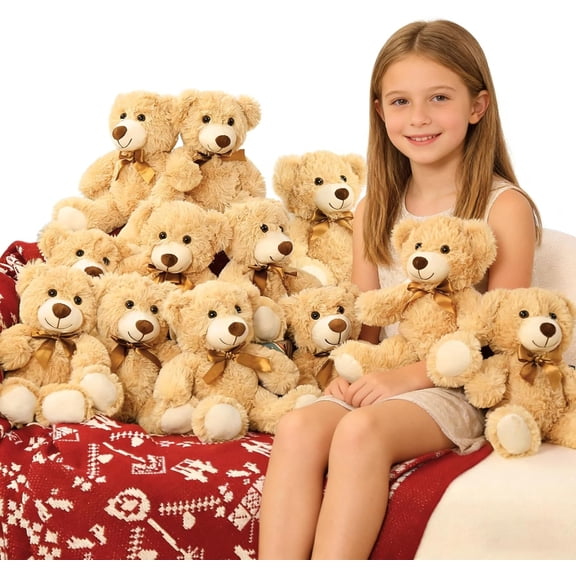 MaoGoLan 12 Packs Teddy Bear 14" Bulk Stuffed Animals Baby Shower Plush Toy