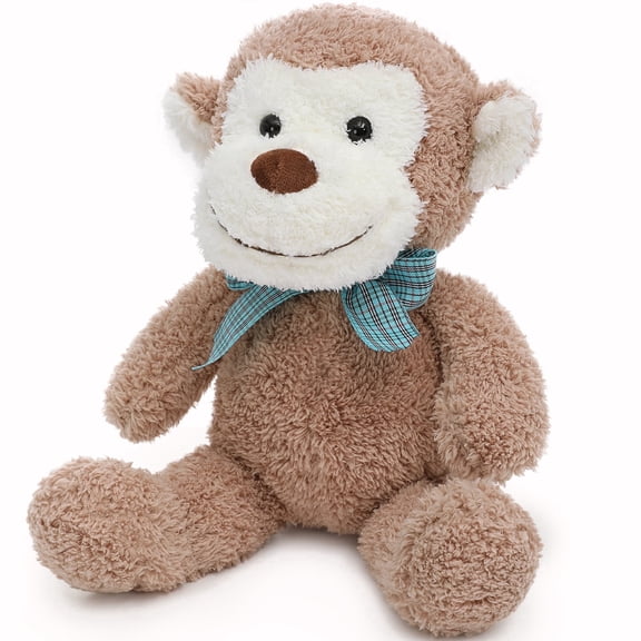 MaoGoLan 13'' Cute Monkey Stuffed Animal Stuffed Monkey With Bow Tie Monkey Plush Toy