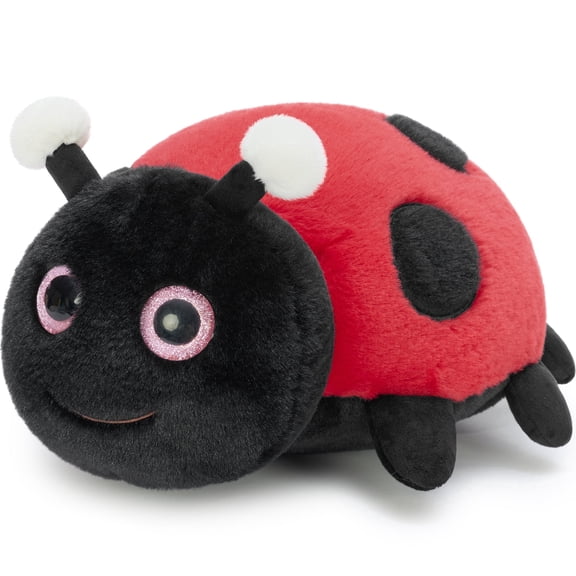 MaoGoLan 16" Glowing Ladybug Stuffed Animal Soft Red & Black Plush Toy