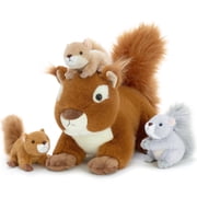MaoGoLan 17.7 Large Squirrel Stuffed Animal Plush Squirrel with 3 Babies