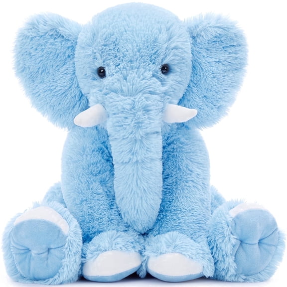 MaoGoLan 19.7'' Cute Elephant Stuffed Animal Sky Blue Gaint Elephant Plush Toy