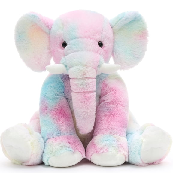 MaoGoLan 20" Rainbow Elephant Stuffed Animal Soft Stuffed Elephant Plush Toy