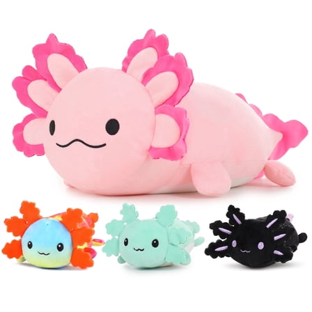 MaoGoLan 23.5" Giant Axolotl Stuffed Animals with 3 Babies Inside Large Axolotl Plush Toy