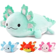 MaoGoLan 23.5 Giant Axolotl Stuffed Animals with 3 Babies Inside Large Axolotl Plush Toy