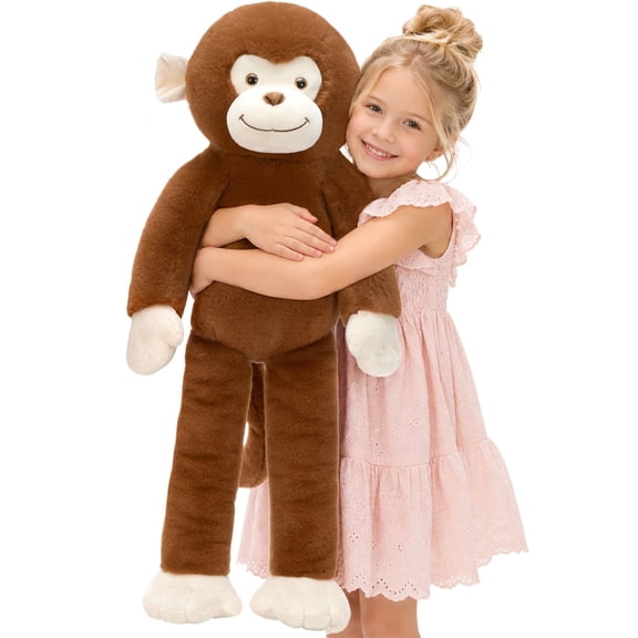MaoGoLan 27.5'' Monkey Stuffed Animal Large Weighted Monkey Pillow Toy Stuffed Monkey Plush Toy