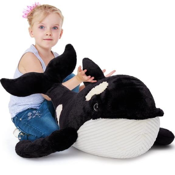 MaoGoLan 31'' Orca Stuffed Animal Big Whale Body Pillow Toy