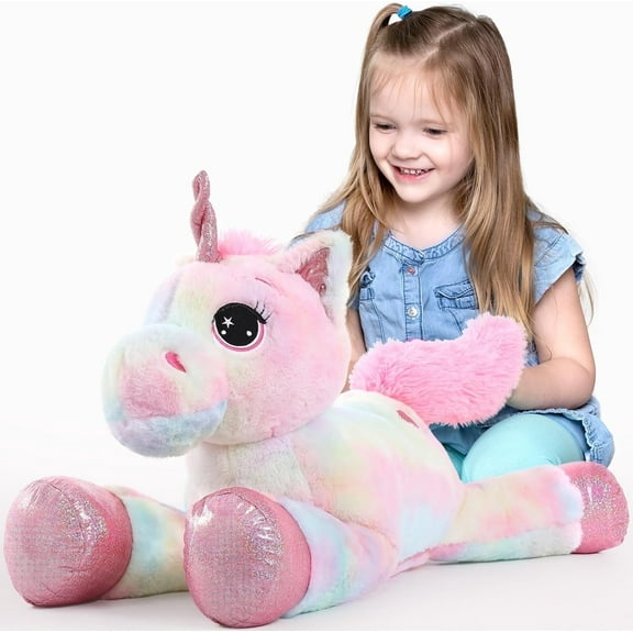 MaoGoLan 32" Big Unicorn Stuffed Animal Plush Giant Soft Unicorn Pillow Toy