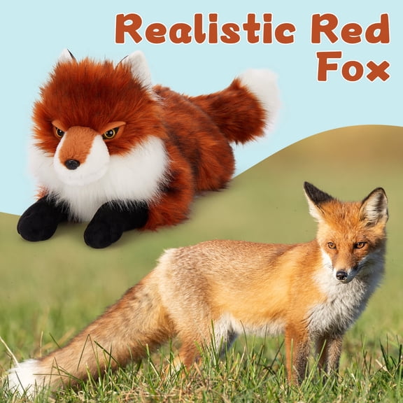 MaoGoLan 31'' Realistic Fox Stuffed Animal Large Stuffed Fox Pillow Plush Toy