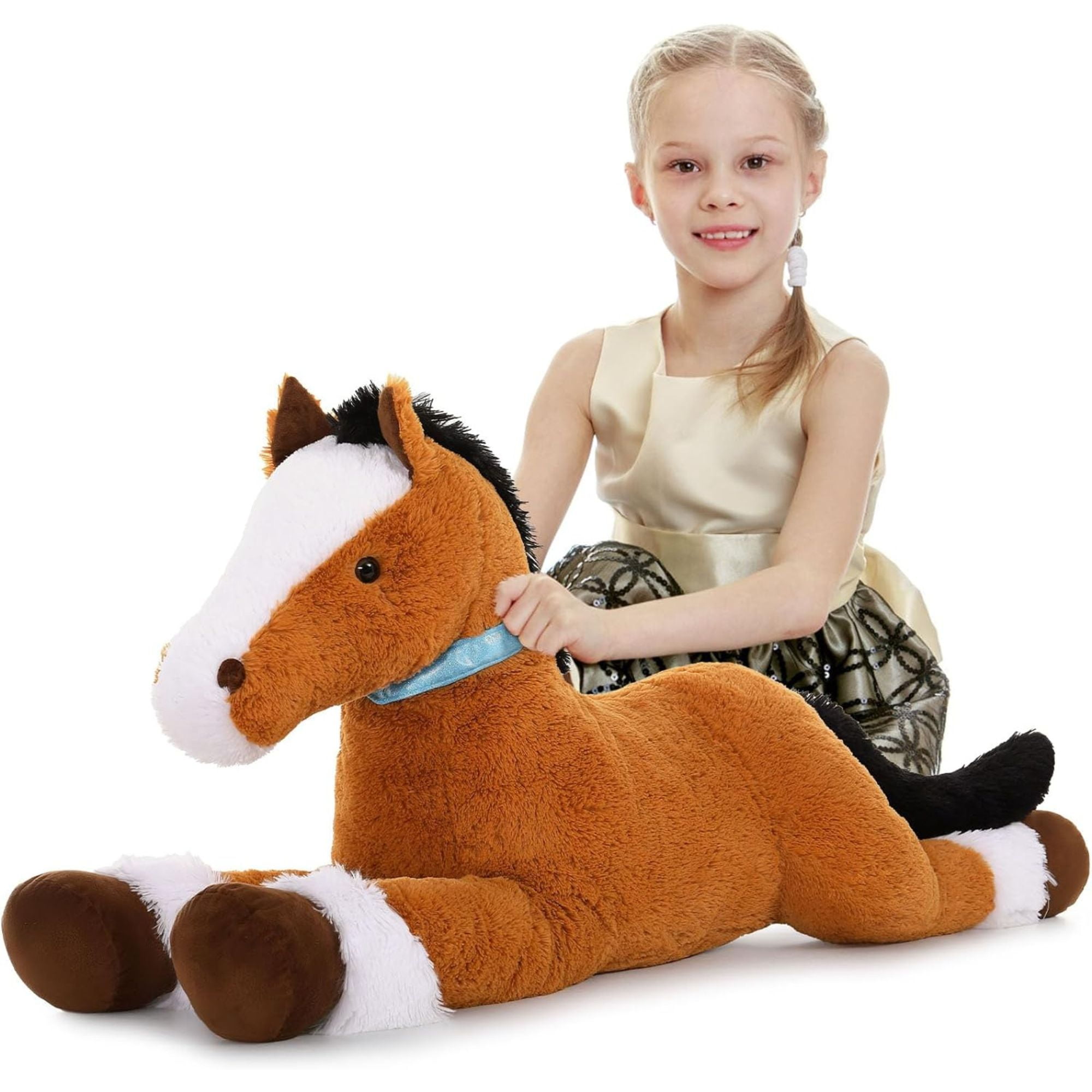 MaoGoLan 35" Giant Horse Stuffed Animal Large Stuffed Horse Plush Toy