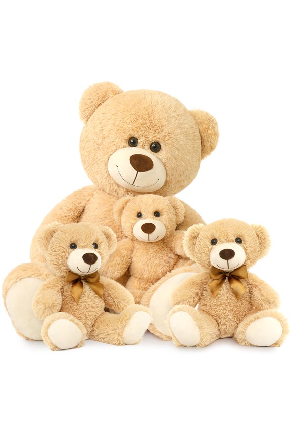 39" Giant Teddy Bear with 3 Pcs Teddy Bears Bulk Stuffed Animals