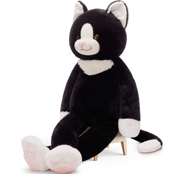 MaoGoLan 39'' Weighted Cat Stuffed Animal with Long Legs Giant Cat Pillow Plush Toy