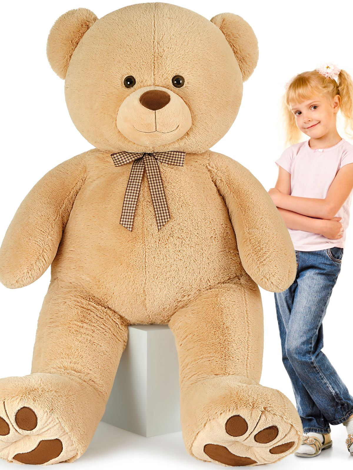 MaoGoLan 4.6ft Giant Teddy Bear Plush Toy Jumbo Stuffed Animal ...