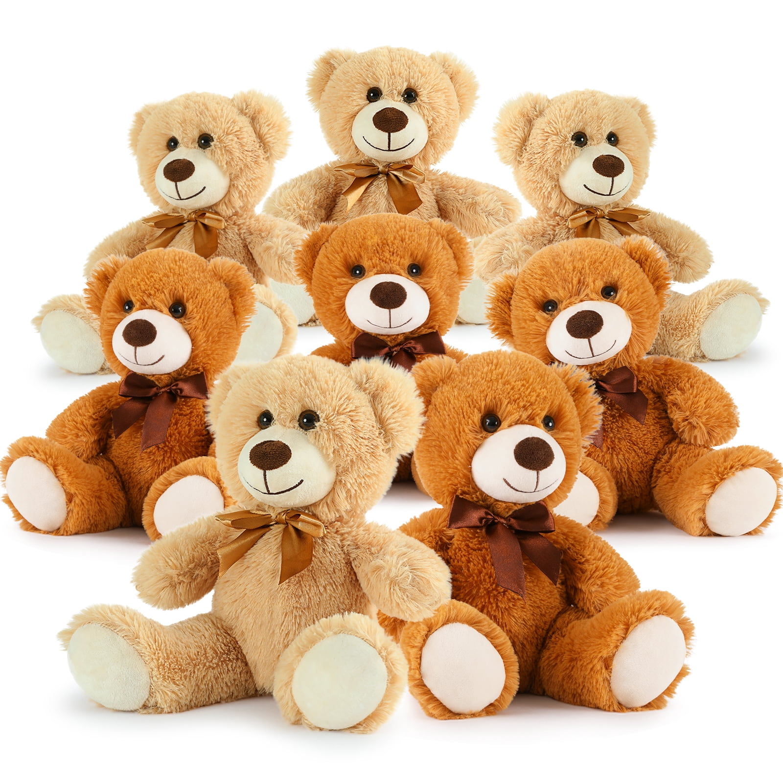MaoGoLan 8 Packs Teddy Bear Stuffed Animals 13'' Bulk Teddy Bear Plush Toy