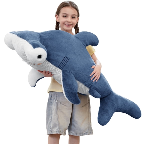 MaoGoLan 43'' Giant Hammerhead Shark Stuffed Animal Big Shark Body Pillow Toy