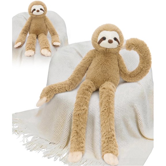 MaoGoLan 43" Giant Stretchy Sloth Stuffed Animal Stretchy Weighted Long Leg Sloth Plush Toy