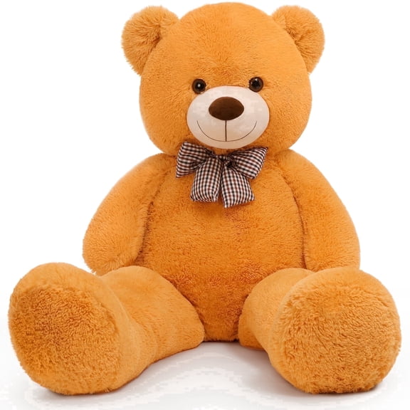 MaoGoLan 4ft Gaint Teddy Bear Stuffed Animal Huge Orange Bear Plush Toy
