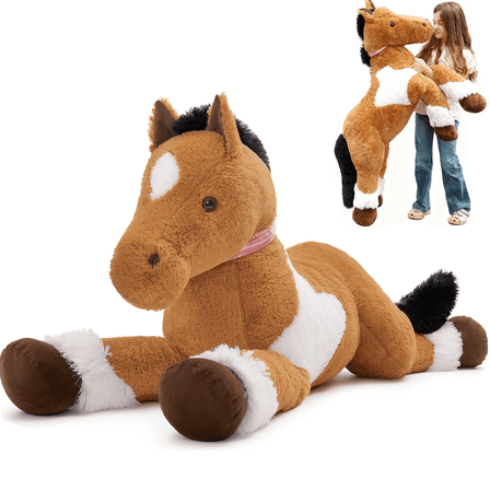 MaoGoLan 47" Giant Horse Stuffed Animal Large Stuffed Horse Plush Toy