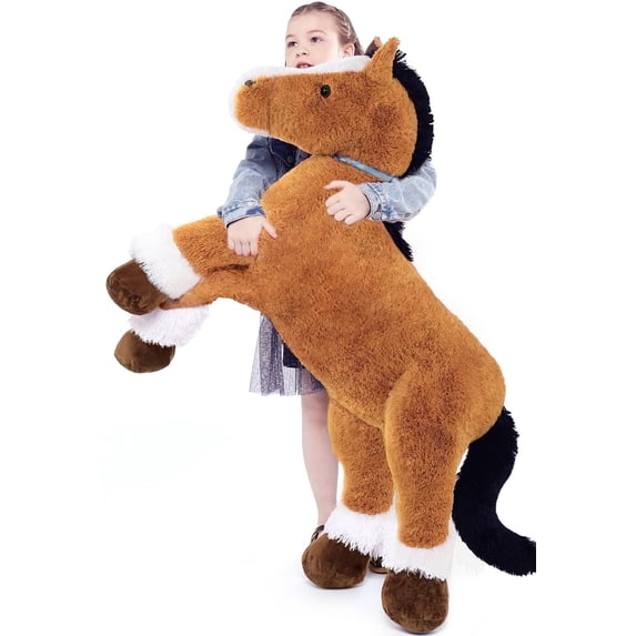 MaoGoLan 47" Giant Horse Stuffed Animal Large Stuffed Horse Plush Toy