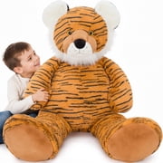 MaoGoLan 47 Inch Giant Tiger Stuffed Animal Realistic Tiger Plush Toy Soft Wild Cat Zoo Animal Large Plush Toy Pillow