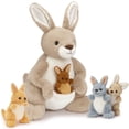 thumbnail image 1 of MaoGoLan 5 Pcs Kangaroo Stuffed Animal Giant  21"Mommy Kangaroo with 4 Babies  Plush Toy, 1 of 8