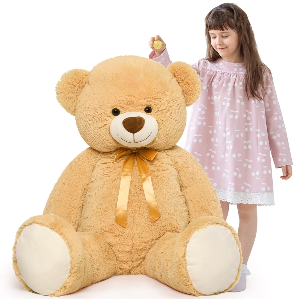 Jyyybf Big Brown Bear Plush Toys Stuffed Animal Doll Djungelskog Brown Plush Teddy Bear Toys for Kids Black Black 130cm, Size: 130 cm