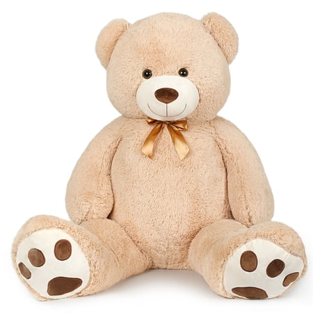 MaoGoLan 51" Tan Large Teddy Bear with Big Footprints Stuffed Animals Plush Toy