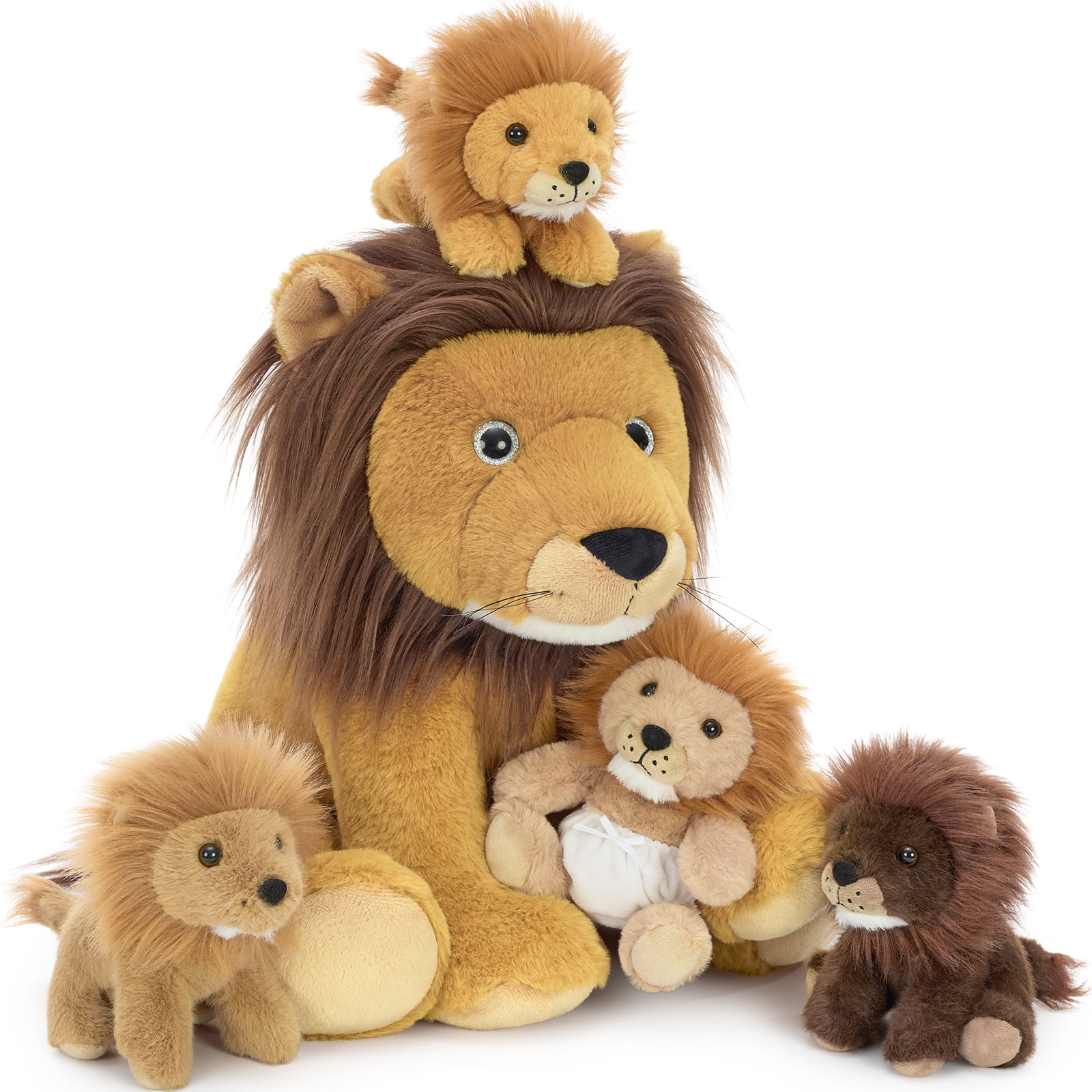 MaoGoLan 5 Pcs Lion Stuffed Animal 13'' Big Stuffed Mommy Lion