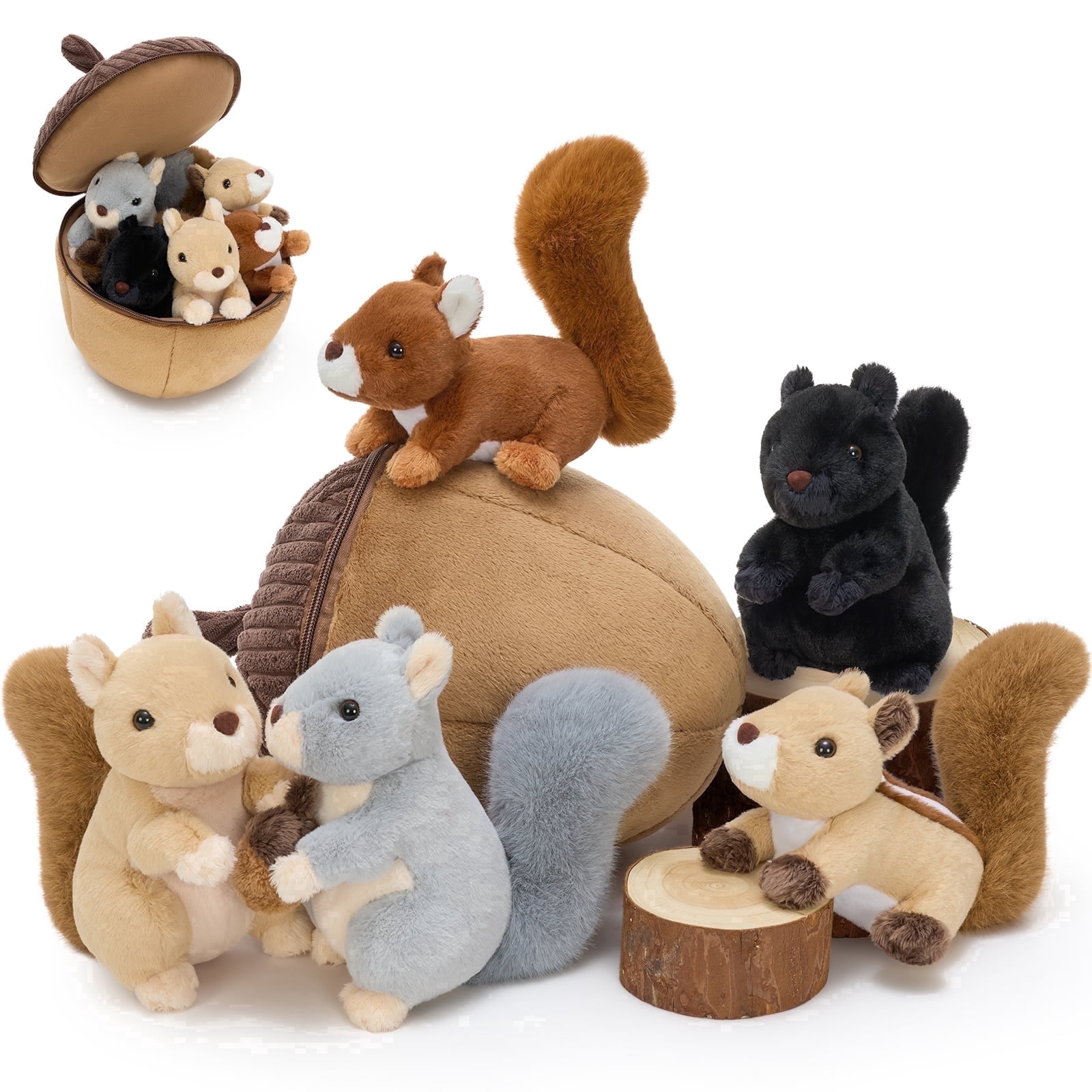 Squirrel-6 Pcs Brown