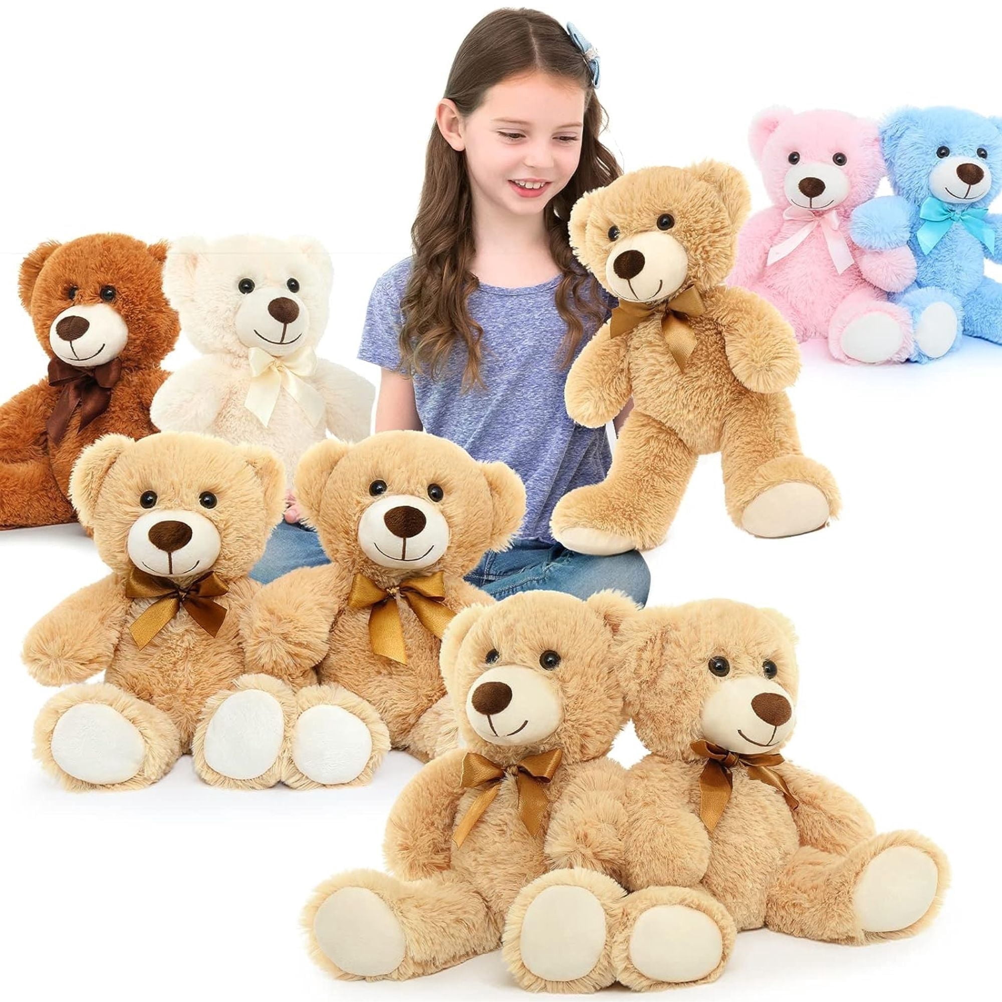MaoGoLan 9 Packs Teddy Bear 14" Bulk Stuffed Animals Plush Toy